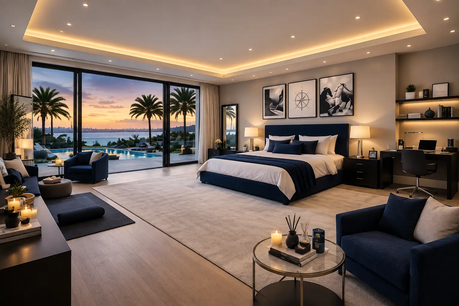 Holiday home bedroom furnished by VK Studio